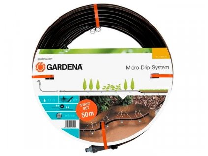 Gardena 1389-20 Micro-Drip-System startovací sada – kapková závlaha pro rostliny v řádcích, podzemní kapací hadice 13,7 mm (1389-20)