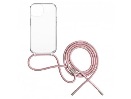 Pouzdro FIXED Pure Neck s růžovou šňůrkou na krk pro Apple iPhone 15 Pro (FIXPUN-1202-PI)