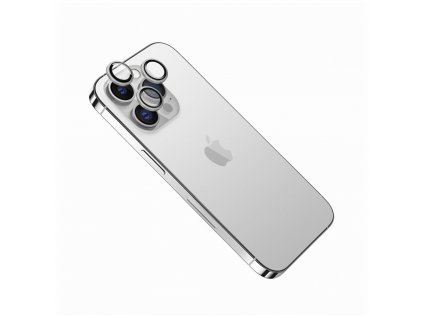 Ochranná skla čoček fotoaparátů FIXED Camera Glass pro Apple iPhone 15 Pro/15 Pro Max, stříbrná (FIXGC2-1202-SL)