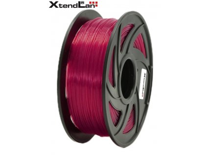 XtendLAN PLA filament 1,75mm průhledný červený 1kg (3DF-PLA1.75-TRB 1kg)