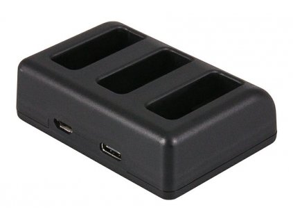 PATONA nabíječka pro digitální kameru Triple GoPro Hero 5/Hero 6/Hero 7/Hero 8 AHDBT-501/ micro USB/ USB-C (PT1934)