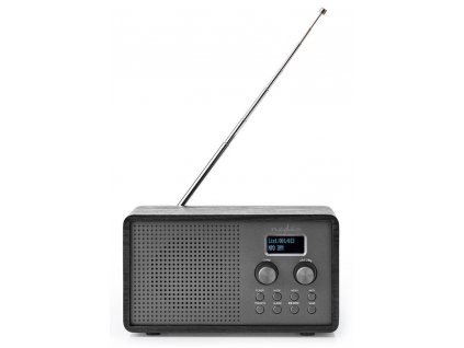 NEDIS stolní rádio/ DAB+/ FM/ 1.3 "/ napájení z baterie/ digitální/ 4.5 W/ budík/ černé (RDDB5110BK)