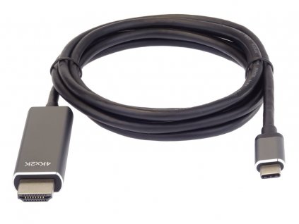 USB-C na HDMI kabel 1,8m rozlišení obrazu 4K*2K@60Hz Aluminium (ku31hdmi08)