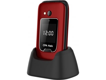 Telefon CPA Halo 25 Senior červený s nabíjecím stojánkem (CPA HALO 25 RED)