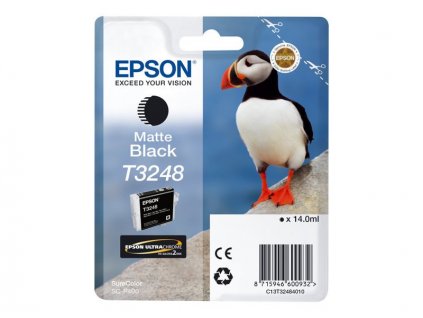 Epson inkoust T3248 Matte Black, matná černá - originální (C13T32484010)