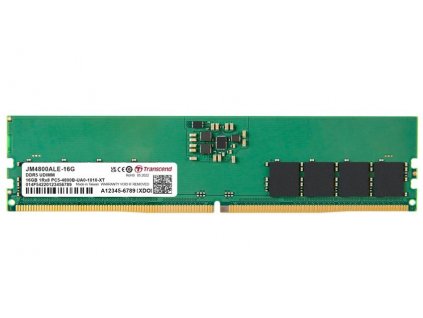 Transcend 16GB DDR5 4800 U-DIMM (JetRam) 1Rx8 2Gx8 CL40 1.1V (JM4800ALE-16G)