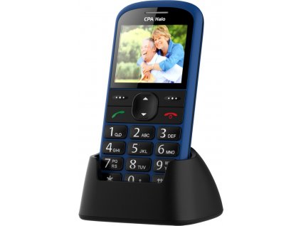 Telefon CPA Halo 21 Senior modrý s nabíjecím stojánkem (CPA HALO 21 BLUE)