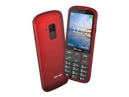 Telefon CPA Halo 28 Senior červený s nabíjecím stojánkem (CPA HALO 28 RED)