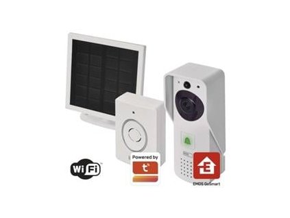 GoSmart Domovní bezdrátový bateriový videozvonek IP-09D s Wi-Fi a solárním panelem (3010040300)