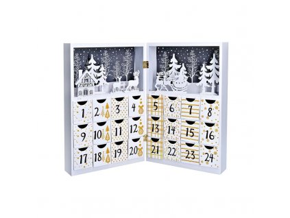 Solight LED adventní kalendář - kniha, 8x LED, 40x30cm, 2x AAA (1V244)