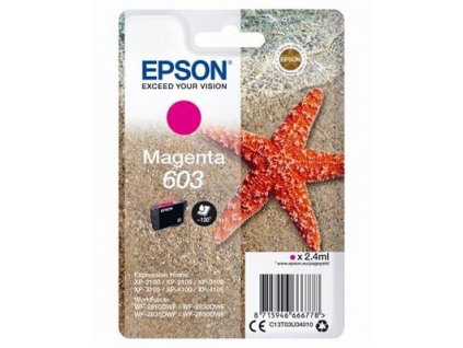 Epson 603 Magenta, purpurová - originální (C13T03U34010)