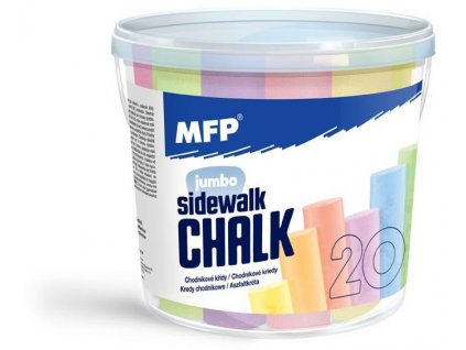 MFP Křídy M chodníkové kulaté 20 ks mix barev - kyblík (6320136)