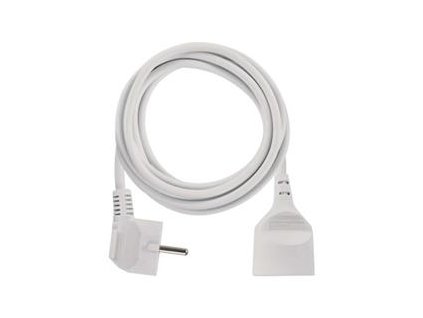 Prodlužovací kabel 3 m / 1 zásuvka / bílý / PVC / 1,5 mm2 (1901010302)