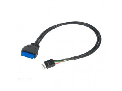 Akasa USB 3.0 (19-pin) na USB 2.0 (9-pin) (AK-CBUB36-30BK)