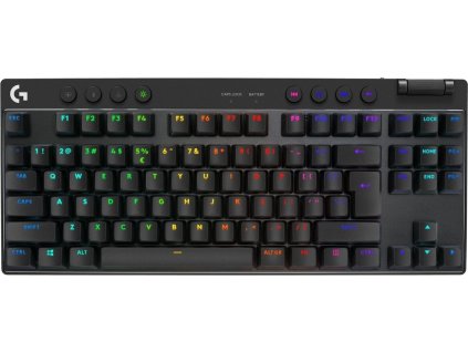 Logitech G PRO X TKL LIGHTSPEED Gaming Keyboard - BLACK - US INT'L - 2.4GHZ/BT - TACTILE (920-012136)