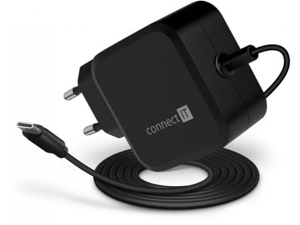 CONNECT IT C-Power Mini univerzální notebookový adaptér USB-C, PD 67W (CNP-1660-BK)