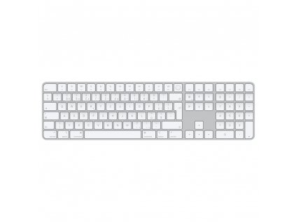 Apple Magic Keyboard s Touch ID a číselnou klávesnicí pro Macy s čipem Apple – český – bílé klávesy (MK2C3CZ/A)