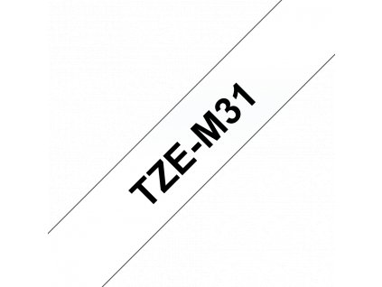 Brother TZe-M31, průsvitná matná/černá, laminovaná, šířka 12mm, délka 8m (TZEM31)