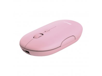 Trust Puck Rechargeable Bluetooth Wireless Mouse, růžová (24125)