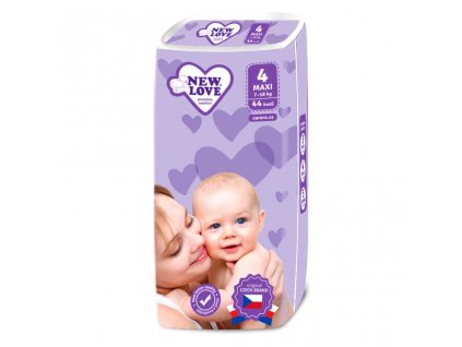 New Love Dětské jednorázové pleny Premium comfort 4 MAXI 7-18 kg 44 ks (39104)