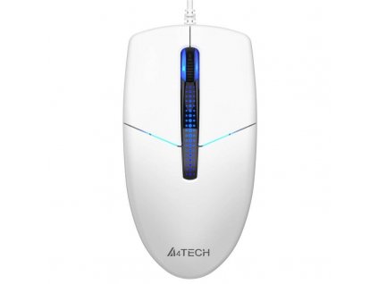 A4tech N-530S, podsvícená kancelářská myš, 1200 DPI, USB, bílá (N-530S-WH)