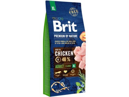 Brit Premium by Nature Adult XL 15kg granule pro psy (8595602526529)