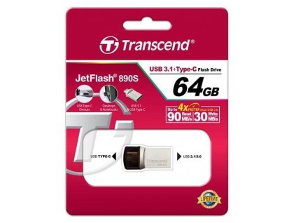 Transcend JetFlash 890S 64GB USB 3.1 OTG (TS64GJF890S)