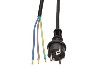 Solight flexo kabel, 3x 1mm2, gumová, černá, 2,5m (PF34)