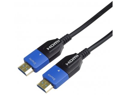 PremiumCord Ultra High Speed HDMI 2.1 optický kabel 8K@60Hz 4K@120Hz 15m zlacený (kphdm21m15)