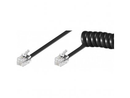 Kabel telefonní kroucený, 2xRJ10 4p4c, 4m, černý (TCK-04-BK)