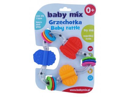 Baby Mix Dětské chrastítko barevný trojuhelník (5904378868529)