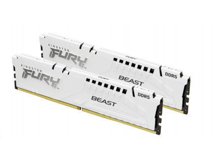 Kingston Fury Beast White DIMM DDR5 32GB 5200MHz, Intel XMP, bílá (Kit 2x 16GB) (KF552C40BWK2-32)