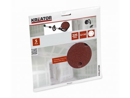 Kreator KRT232007 - 5ks Brusný kotouč 225 mm G150 (KRT232007)