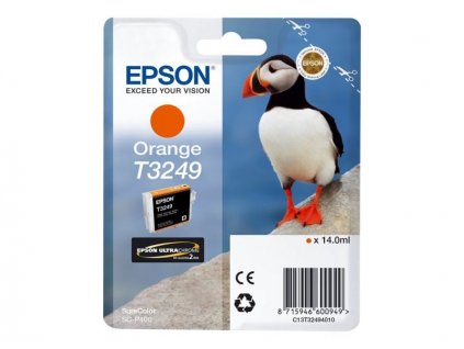 Epson inkoust T3249 Orange, oranžová - originální (C13T32494010)