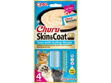 Churu Cat Skin&Coat Tuna with Scallop Recipe 4x14g (4262365736734)