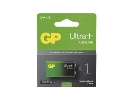 GP alkalická baterie ULTRA PLUS 9V (6LR61) 1Ks (1013521000)