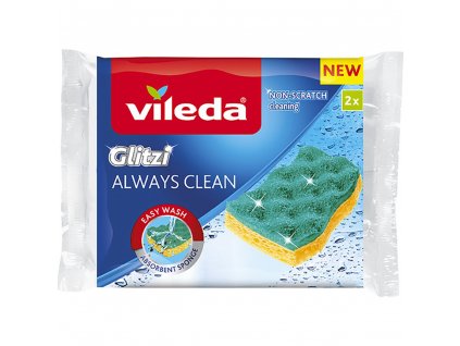 Vileda 168527 Glitzi Always Clean Viskózní houbička, 2 ks (168527)