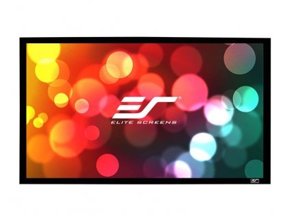 ELITE SCREENS plátno v pevném rámu 120" (304,8 cm)/ 16:9/ 149,3 x 265,5 cm/ Gain 1,1/ rám černý 6 cm (ER120WH1)