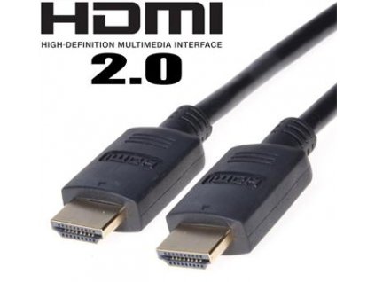 HDMI 2.0 High Speed + Ethernet kabel, zlacené konektory, 1m rozlišení 4K*2K/60Hz, 18Gb/s (kphdm2-1)