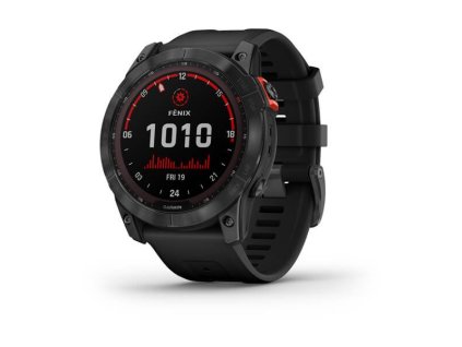 Garmin fenix7X Solar, Gray/ Black Silicone Band (010-02541-01)