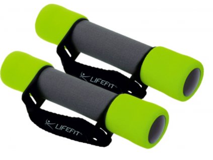 Činky molitanové s páskem LIFEFIT PLUS 2x1 kg (F-CIN-SP02-02)