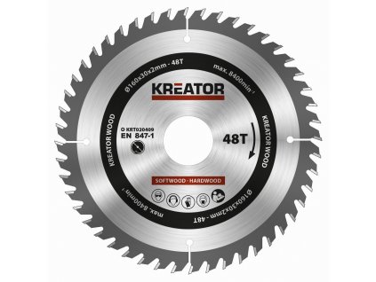 Kreator KRT020409 - Pilový kotouč na dřevo 160mm, 48T (KRT020409)