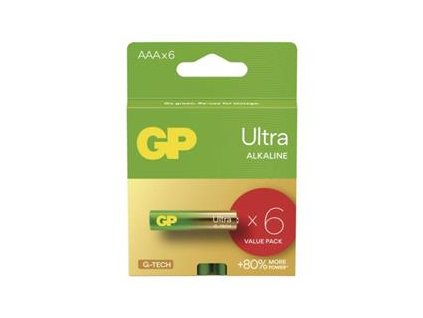 GP alkalická baterie ULTRA AAA (LR03) 6pack (1013126000)