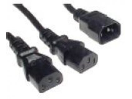 Kabel síťový 230V, Y-kabel prodlužovací M-2x F (kpsy)
