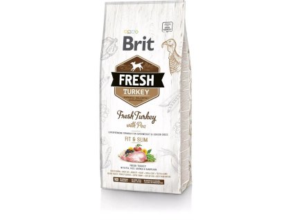 Brit Fresh Turkey with Pea Light Fit & Slim 12kg granule pro psy (8595602530793)