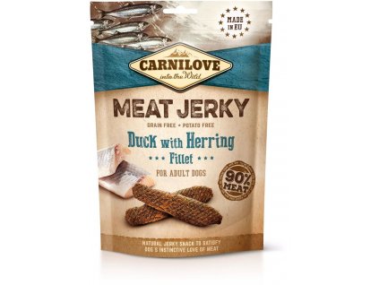 Carnilove Jerky Duck & Herring Fillet 100g pamlsky pro psy (8595602551972)