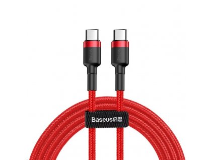 Baseus Cafule Series nabíjecí/datový kabel USB-C na USB-C PD2.0 60W Flash 2m, červená (CATKLF-H09)