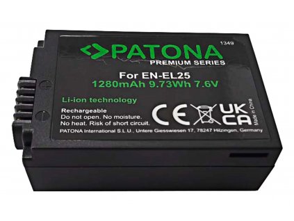 Patona baterie Nikon EN-EL25 1280mAh Li-Ion Premium Z50 / Z fc (PT1349)
