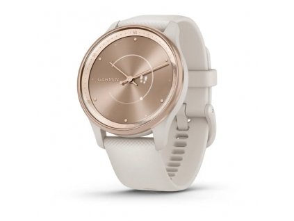 Garmin vivomove Trend, Nerezová luneta Peach Gold, pouzdro Ivory, silikonový (010-02665-01)