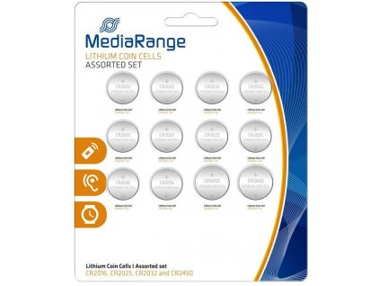 MediaRange Premium lithium baterie CR2016|CR2025|CR2032|CR2450 set, 12ks (MRBAT139)